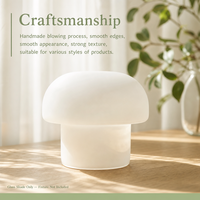 3 finitions disponibles, abat-jour en verre en forme de champignon, verre sodocalcique pour éclairage d'ambiance intérieur