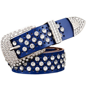 Ceinture <span class=keywords><strong>en</strong></span> cuir pour femme punk vintage pleine ceinture <span class=keywords><strong>en</strong></span> strass avec boucle <span class=keywords><strong>en</strong></span> alliage matériau <span class=keywords><strong>en</strong></span> peau de vache inspiré par Simon BB - Product Image 6
