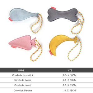Fast Delivery Premium Aggressive Chewer Leather Squeaky Plush Toys <b>for</b> Medium Large Dogs - Product Image 3