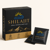 Shilajit Film Oral Dissoluble Riche en Minéraux pour Vitalité Quotidienne, Énergie et Bien-être – Bandes de Suppléments Marque Privée OEM