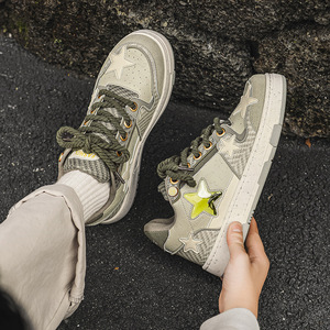 Mùa Thu Người Đàn Ông Của Hợp Thời Trang Giản Dị Giày Thể Thao Với Thấp Gót Ren-up Nền Tảng Cao Su Đế Ngoài Trời Giải Trí Đi Được Thiết Kế Nam Nhà Thiết Kế - Product Image 3