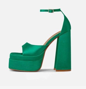 Summer New <b>High</b> <b>Heel</b> Women's Sandals Hate <b>High</b> Thick Bottom One Word Buckle Strap for <b>Sexy</b> Dance - Product Image 1