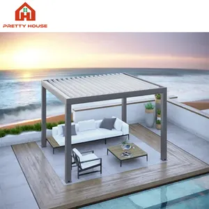 Retractable Outdoor Aluminum Luxury Louver Roof Pergola