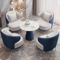 Ensemble de canapés de bureau minimalistes pour petits espaces 1+2+table, mobilier de réception nordique pour salle d'attente de bureau et studio