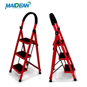 Household dobrável step steel ladder escada aço inoxidável