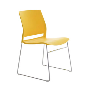 Conference <b>Chair</b> PP Plastic Stackable Modern Armless Yellow Office Meeting Room <b>Chair</b> - Product Image 1