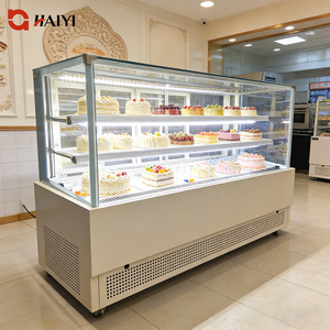 ตู้แช่เค้กแบบเปิดโชว์ สแตนเลส ควบคุมอุณหภูมิอิเล็กทรอนิกส์ สำหรับซูเปอร์มาร์เก็ตและร้านขนมหวาน - Product Image 1