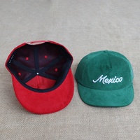 Casquettes de baseball unisexes à 5 panneaux en velours côtelé, personnalisées avec logo brodé, de haute qualité, pour l'hiver, style streetwear décontracté, à visière incurvée, vente en gros