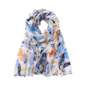 Sciarpa con fiocco floreale geometrico autunno/inverno sciarpa semplice da donna - Product Image 6