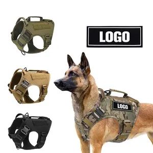 Wholesale Tactical Dog Harness Vest For Training Hunting Walking Large Size Pets Tactical Dog Vest Harness