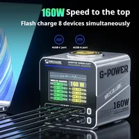 G-POWER mekanik 160W 8-port GaN pengisi daya Cepat PD QC 4C4A untuk IPhone Android peralatan elektronik alat perbaikan pengisian cepat