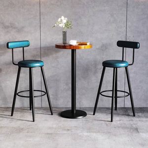 <b>Bar</b> <b>Stools</b> With Backrest Metal Frame High Chair For <b>Bar</b> Home Use Modern Minimalist Design - Product Image 3
