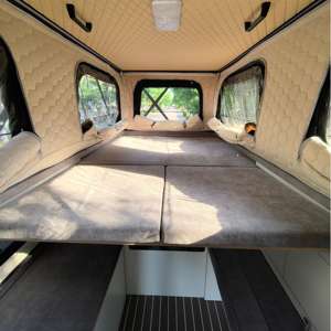 Personalizado para <span class=keywords><strong>Toyota</strong></span> <span class=keywords><strong>Hilux</strong></span> Camper Shells Plastic Pop-Up Short Bed Slide Truck Campers Hecho en China Fibra de vidrio 4x4 Capacidad para 4 personas - Product Image 6