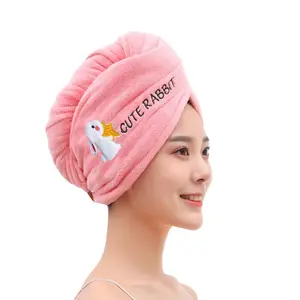 2023 wholesale Hair Wrap towel Super Absorbent Fast Dry Soft Turban Hair Wrap Microfiber Women Drying Hair Towel
