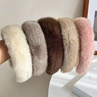 Bandeau rembourré en fausse fourrure de vison personnalisable |   Directement de l'usine |   Serre-têtes en fourrure moelleuse pour l'hiver
