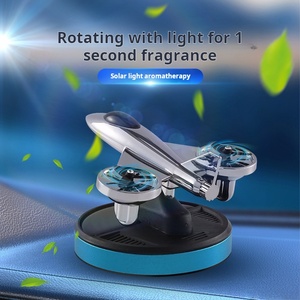 سيارة فاخرة طراز طائرة تعمل بالطاقة الشمسية مزدوجة لتوربو تصميم معدن صلب يدوم طويلاً معطر عطر وعلاج بالروائح - Product Image 2