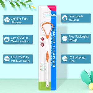 Approved Custom Disposable Plastic Silicone Tongue Cleaner Scraper Brush Bulk Item - Product Image 5