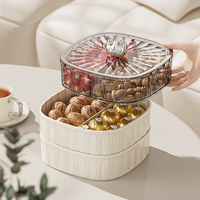 Luxe 3-laags Plastic Plaatorganizer Kristalheldere Voedselkwaliteit Opslag Voor Huishoudelijk Noot Droog Fruit Voor Cadeau-Ideeën Voor Keukenfilms
