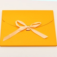 Enveloppes d'emballage en papier pliables personnalisées avec logo pour foulards en soie en gros, avec ruban