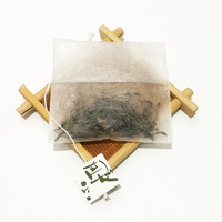 Sachet de thé avec étiquette, sac filtrant jetable en fibre de maïs, sachet de thé pliable