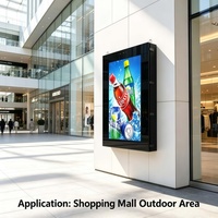 Pantalla LCD para Publicidad de 49 Pulgadas, Montaje en Pared para Exteriores, IP65 Impermeable, 1080P FHD, Visible bajo la Luz Solar, Señalización Digital con Sistema Windows 11