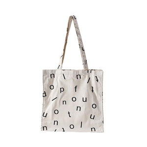 Wholesale 100% Organic Cotton Striped Large Shopping Tote French <b>Sewing</b> Full Printed Canvas Bag with Inner Pockets - Product Image 1