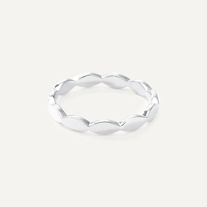 Feine Ringe Premium-Schmuck für Damen Rhodium-Plattierte Eheringe Einfacher Wellenstil 925 Silber <span class=keywords><strong>18k</strong></span> Vergoldeter <span class=keywords><strong>Ring</strong></span> - Product Image 4
