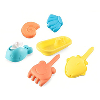 Ensemble de seaux de plage souples en TPR MY TOYS (7 pièces) avec pelle à sable et à neige, pour extérieur, unisexe, été, logo personnalisé, pour bébés de 2 ans et plus