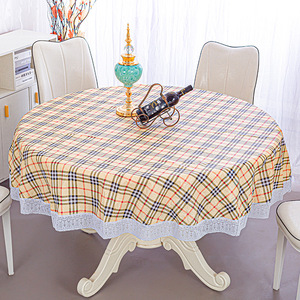 Nuevo diseño redondo PVC plástico poliéster manteles 130-220cm <span class=keywords><strong>precio</strong></span> <span class=keywords><strong>de</strong></span> fábrica para cocina cena tejido técnica - Product Image 4