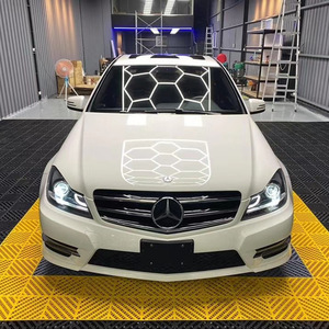 Touran Car Wash Grille 3cm Thick Plastic Drainage Mat Yellow Floor Grid for Car Wash Area - Product Image 1