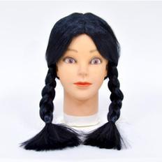 Parrucche da festa in stile retrò stile Wag Yang imbottite da 10 pollici capelli sintetici ad alta temperatura per capelli lisci senza colla - Product Image 1
