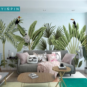 Sud-est asiatico foresta pluviale <span class=keywords><strong>tropicale</strong></span> disegni <span class=keywords><strong>carta</strong></span> da <span class=keywords><strong>parati</strong></span> personalizzata murale 3D per la decorazione domestica - Product Image 3