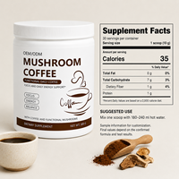 Mélange de champignons fonctionnels en pot de 300g, marque distributeur, 10g par portion, supplément de café aux champignons pour le bien-être quotidien