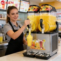 Machine à Granita Professionnelle Italienne 3 Cuves (1, 2 ou 4 Cuves) de 15 ou 12 Litres, Modèles XJR12LX2 et XRJ12LX3, 110V
