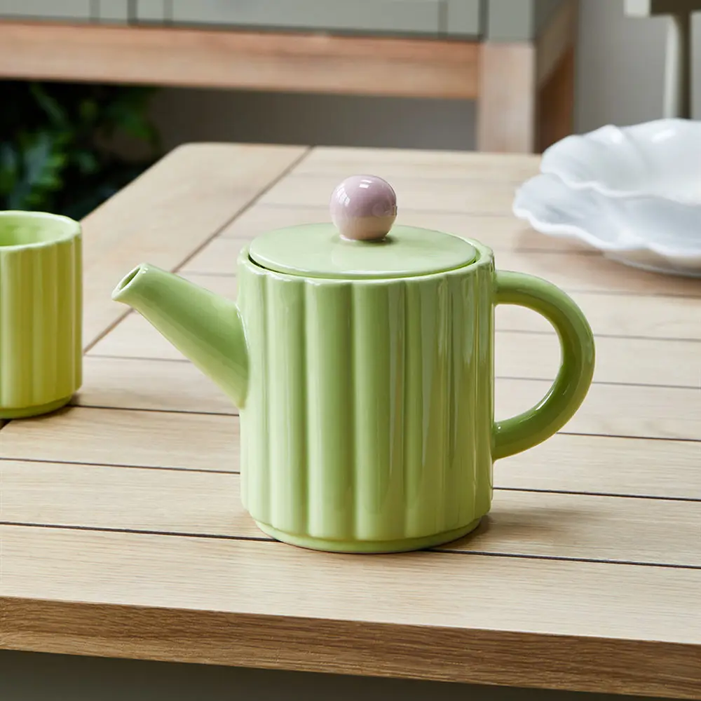 تصنيع مخصص طراز شمال أوروبي شاي الظهيرة استخدام قهوة الماء الغلاية السيراميك البورسلين مزجج الوعاء الشاي