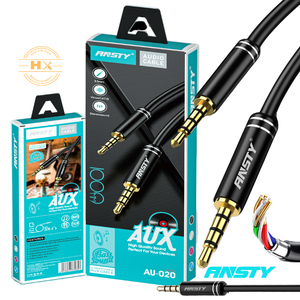 Câble audio et vidéo Ansty AU-020 1M, son stéréo auxiliaire, écouteurs, voiture, TV, PC et haut-parleurs de tablette, longueur pratique - Product Image 1