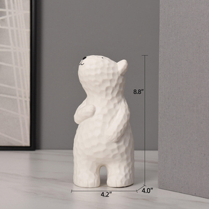 Decorazioni per la Casa Creative, Artigianato Decorativo in Porcellana, Ornamenti Interne Interessanti, Regalo per Ufficio, Statuetta di Orso - Product Image 4