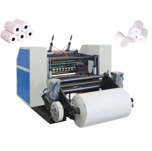 Thermal Paper Roll Slitter Rewinder Dual Axis Atm Receipt Paper Slitting Machine