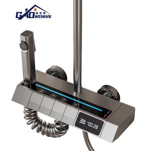 Set <span class=keywords><strong>doccia</strong></span> in lega di alluminio con <span class=keywords><strong>doccia</strong></span> calda e fredda intelligente <span class=keywords><strong>per</strong></span> bagno e Hotel - Product Image 1