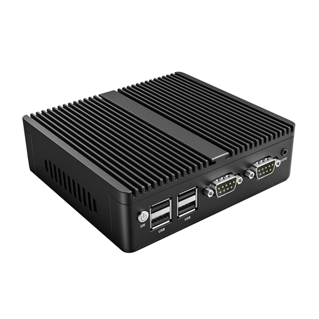 Intel Celeron J4125 Dual Lan Industrial Fanless Mini PC With RS485 RS232 COM Windows 11 Pro Mini Computer for POS/HTPC/Kiosk