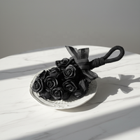 Savon Noir au Charbon Naturel et à la Rose pour un Nettoyage en Profondeur, Savon Solide Végétalien à Base d'Huiles Essentielles pour le Visage et le Corps Erasersoap