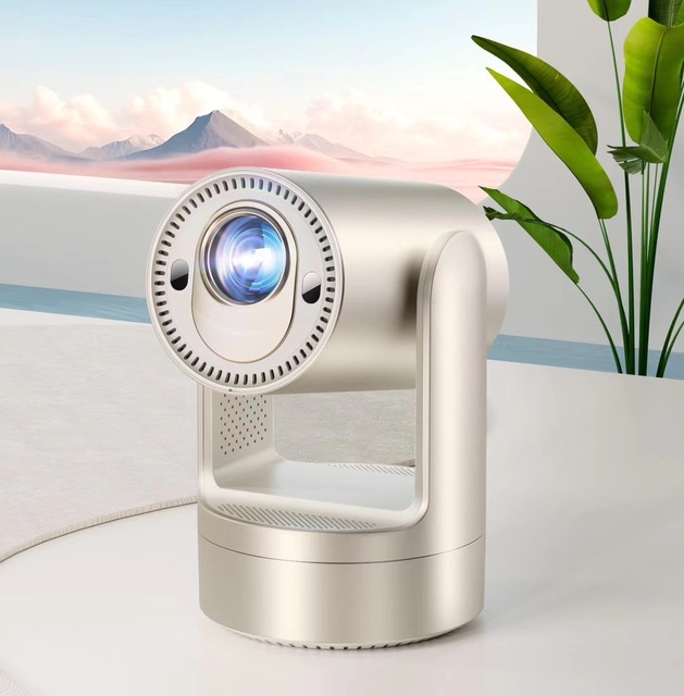 Portable Smart Mini Projector with Autofocus Keystone Correction Built in Battery Rechargeable 720P Android Projector 4K