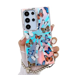 Coque de <span class=keywords><strong>téléphone</strong></span> <span class=keywords><strong>portable</strong></span> antichoc plaquée papillon laser S24Plus A56 avec bracelet, <span class=keywords><strong>pour</strong></span> Samsung S25 Ultra, idéale <span class=keywords><strong>pour</strong></span> l'export. - Product Image 5