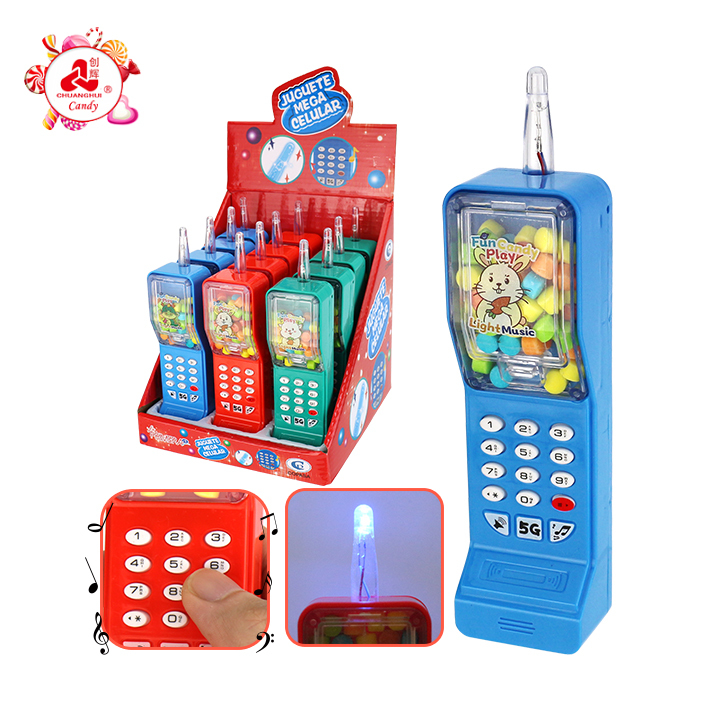 Music LED Lights Big Mobile Phone Shaped Music Candy Toys for Kid