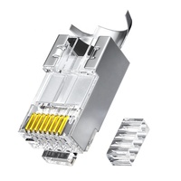 Haute qualité RJ45 CAT7 universel Crystal Head 8P8C queue d'aronde connecteur Ethernet prise catégorie 7 SSTP/ftp prise universelle RJ45