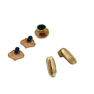 Poignées de porte d'armoire en alliage de zinc, poignées de meubles luxueuses imitation jade, poignées de porte de tiroir - Product Image 1