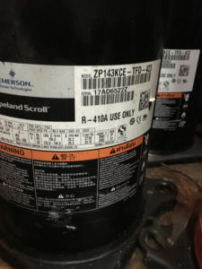 คอมเพรสเซอร์แบบสกรอลล์สำหรับเครื่องทำความเย็น ZP143KCE-TFD-422 ZP143KCE-TFD-423 12HP Copeland ZP - Product Image 2