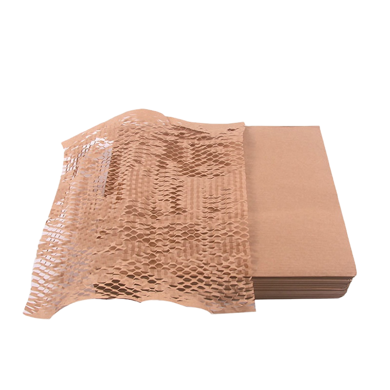 Custom Size Biodegradable Kraft Honeycomb Roll Uncoated Wood Pulp for Craft and Gift Wrapping Eco-Friendly Packaging Paper