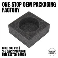 Insert en mousse moulée en polyuréthane haute densité sur mesure pour pot de matériel, produit cosmétique, emballage antichoc