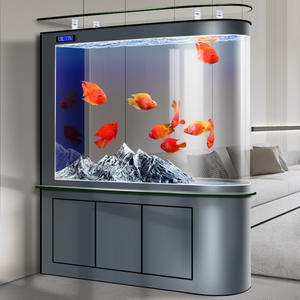 <span class=keywords><strong>Aquarium</strong></span> Rectangulaire Transparent Écologique et Économe en Énergie avec Verre Ultra-Clair, Filtration Supérieure, Éclairage LED et Vidange à un Clic - Product Image 4